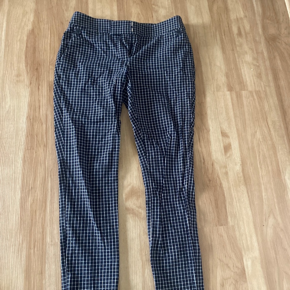 Black pattern Julie style Loft trousers